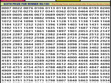 Lottery Result Today January 11, 2024