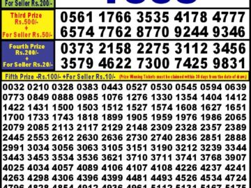 Lottery Result Today January 28, 2024