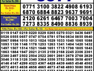 Lottery Result Today January 18, 2024