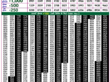 Lottery Result Today January 18, 2024