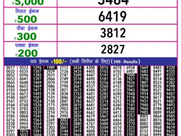 Lottery Result Today January 23, 2024