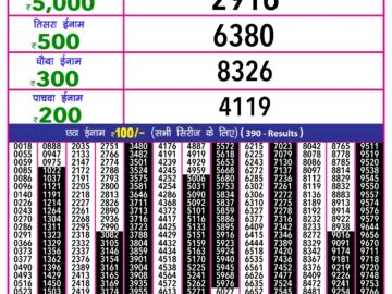 Lottery Result Today January 30, 2024