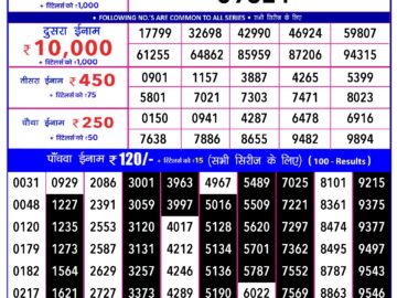 Lottery Result Today January 24, 2024