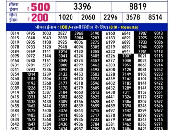 Lottery Result Today January 27, 2024