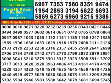 Lottery Result Today January 11, 2024