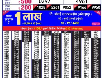 Lottery Result Today January 22, 2024