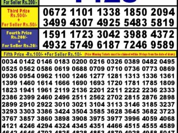 Lottery Result Today January 19, 2024