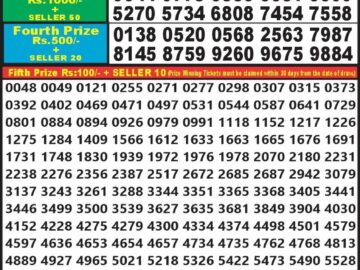 Lottery Result Today January 19, 2024