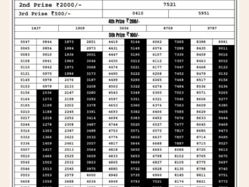 Lottery Result Today January 21, 2024