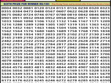 Lottery Result Today February 4, 2024