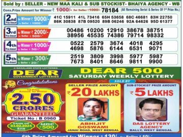 Lottery Result Today February 4, 2024