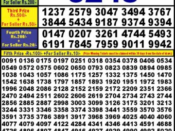 Lottery Result Today February 4, 2024