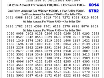 Lottery Result Today February 6, 2024