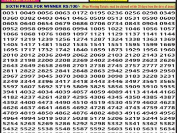 Lottery Result Today February 11, 2024