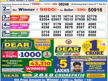 Lottery Result Today February 13, 2024