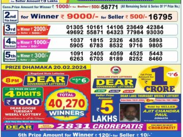 Lottery Result Today February 21, 2024