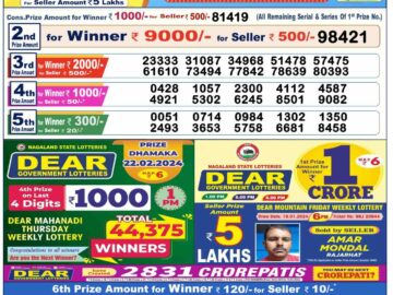 Lottery Result Today February 22, 2024