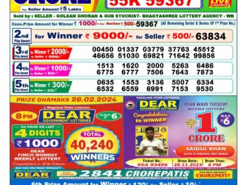 Lottery Result Today February 27, 2024