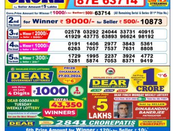 Lottery Result Today February 27, 2024