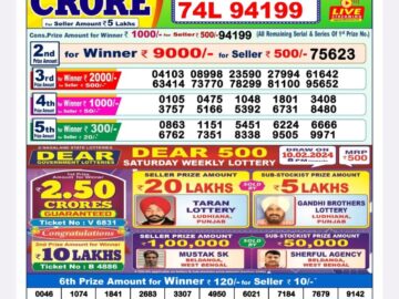 Lottery Result Today February 11, 2024