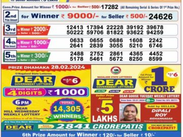 Lottery Result Today February 28, 2024