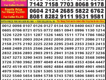 Lottery Result Today March 9, 2024