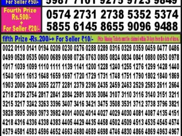 Lottery Result Today March 28, 2024