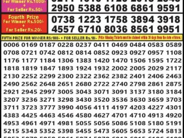 Lottery Result Today March 9, 2024