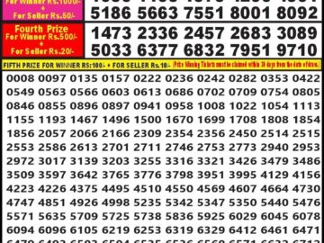 Lottery Result Today March 29, 2024