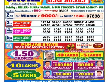 Lottery Result Today March 6, 2024