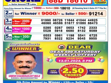 Lottery Result Today March 14, 2024