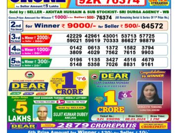 Lottery Result Today March 24, 2024