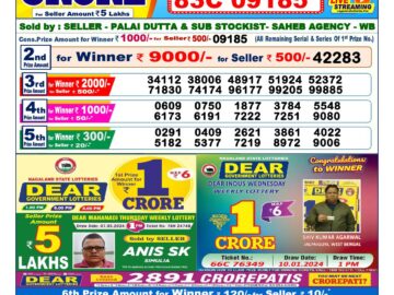 Lottery Result Today March 26, 2024