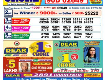 Lottery Result Today March 27, 2024