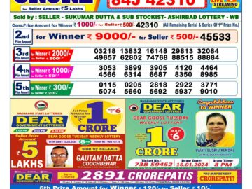 Lottery Result Today March 29, 2024