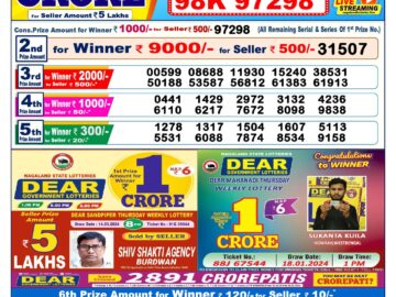 Lottery Result Today March 30, 2024