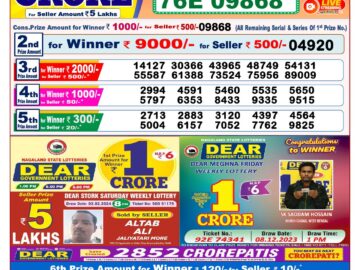 Lottery Result Today March 7, 2024