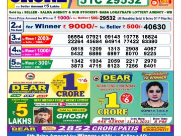 Lottery Result Today March 10, 2024