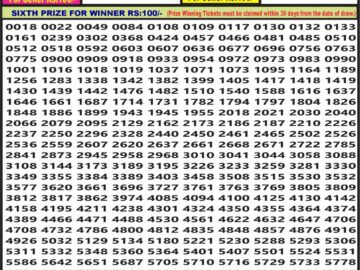 Lottery Result Today March 7, 2024