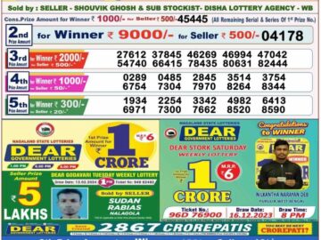 Lottery Result Today March 13, 2024