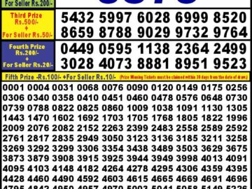 Lottery Result Today March 19, 2024