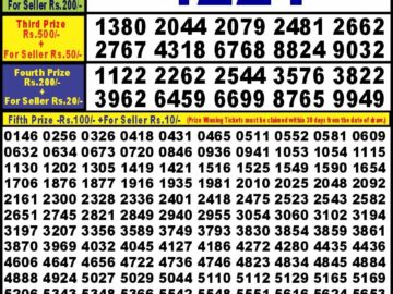 Lottery Result Today March 20, 2024