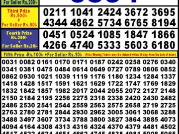 Lottery Result Today March 22, 2024