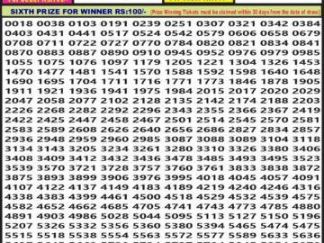 Lottery Result Today March 23, 2024