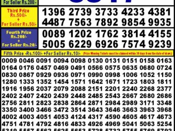 Lottery Result Today March 24, 2024