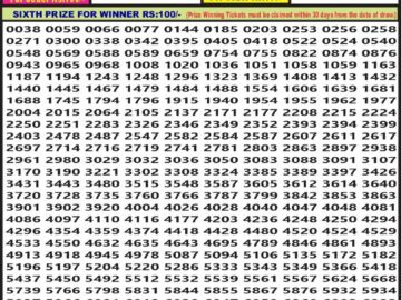 Lottery Result Today March 26, 2024