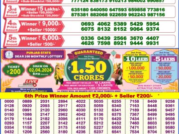 Lottery Result Today March 30, 2024