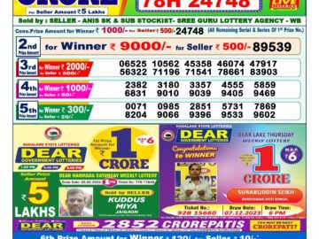 Lottery Result Today March 7, 2024