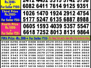 Lottery Result Today March 11, 2024