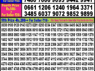 Lottery Result Today March 21, 2024